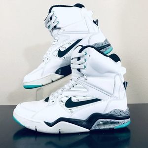 Nike Air Command Force Hyper Jade Size 9 White Teal Hi 684715-102 David Robinson